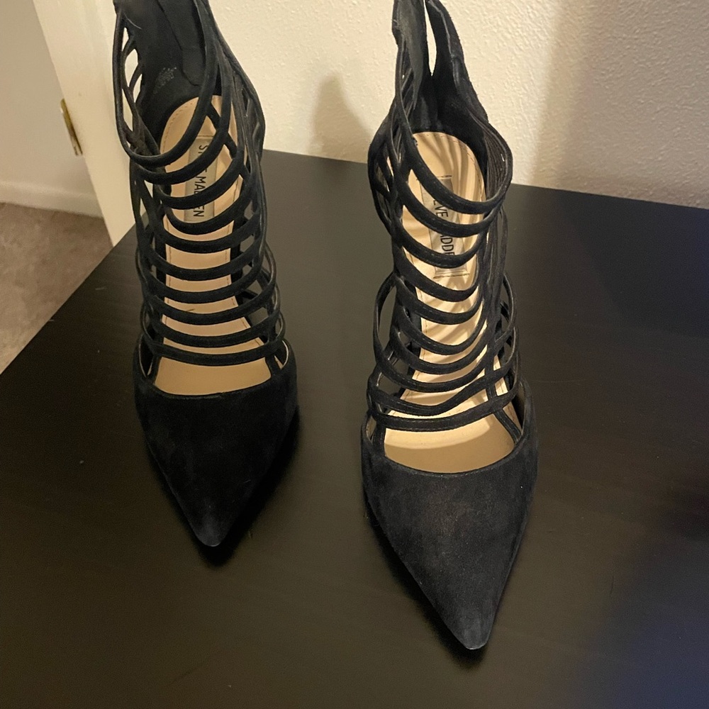 Elegant Black Strappy Heels